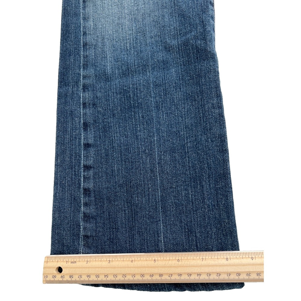 7 For All Mankind Jeans Womens 28‎ Bootcut USA Made Distressed Y2K Denim VTG - Picture 3 of 9